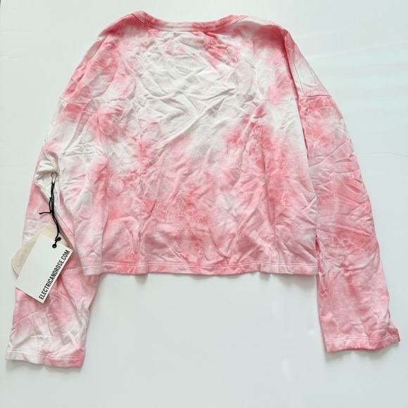 ELECTRIC & ROSE Ember & Cloud Tie-Dye Bloom Aero Crop Sweatshirt XS - Picture 3 of 9